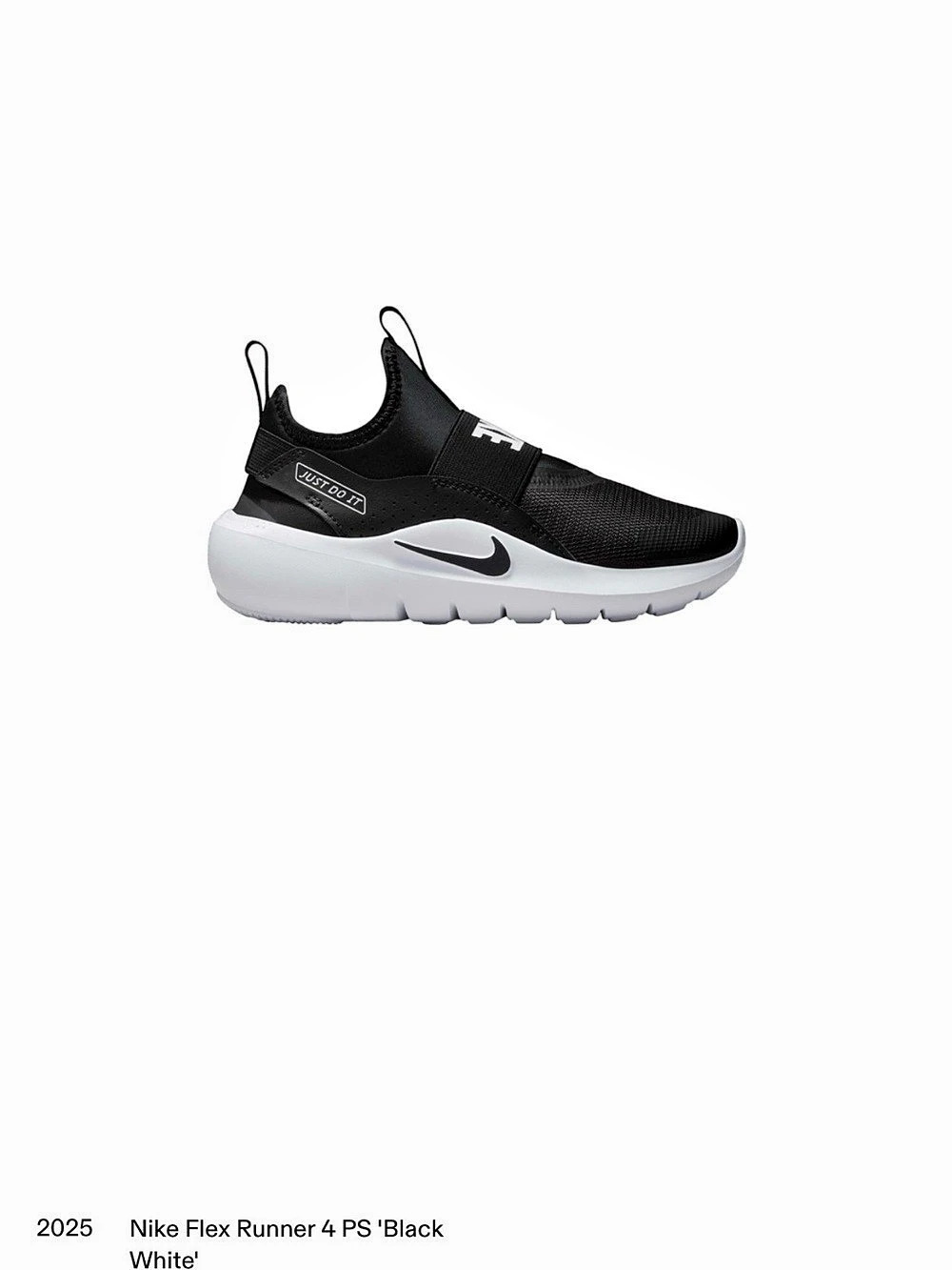 Nike Nike Flex Runner 4 PS Kids' Sneakers Black & White Boys US 9C